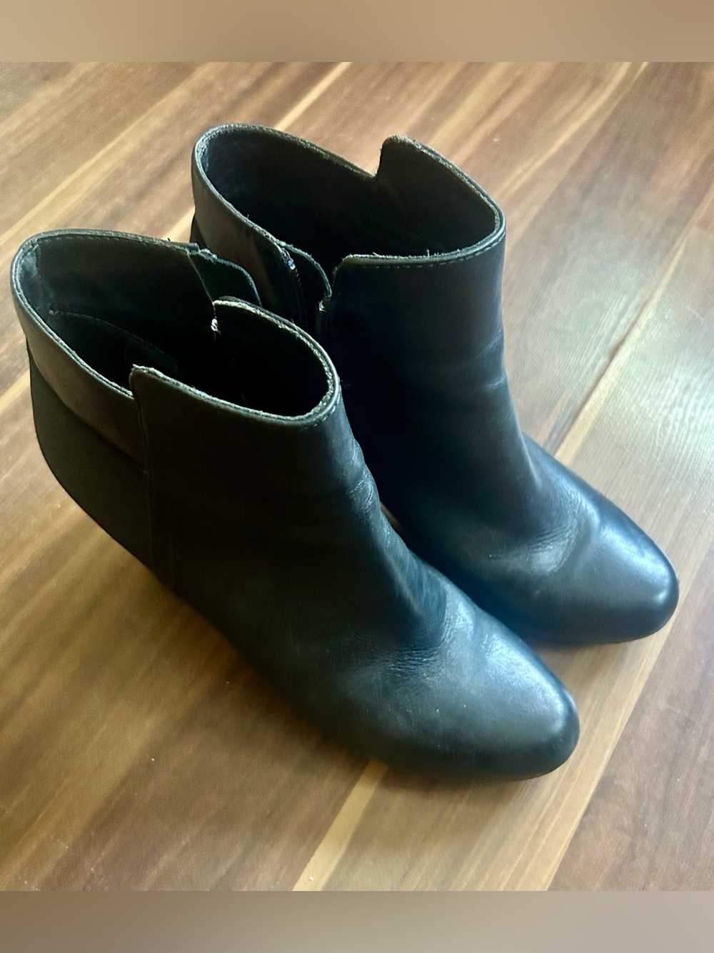Geox Respira -Az 41-Women's Black Ankle Booties - Classic Leather Style